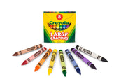 Crayola Large Crayons - Assorted (8 Count), Giant Crayons for Kids & Toddlers, Ages 2+