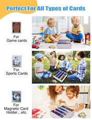 4 Pack Sports Card Boxes 3600 Count Cardboard Card Storage Box White Bulk Card Storage Baseball Card Boxes with 10 Dividers Sports Cards Storage Box for Card Game Baseball Card Storage Boxes