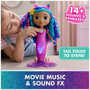 Gabby's Dollhouse The Movie, Sing & Shine Mermaid Gabby Doll Toy | 13-Inch Doll, Lights & Sounds, Waterproof Design, Interactive Roleplay, Kids Toys for Girls & Boys Ages 3 and Up