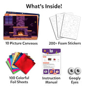 Skillmatics Foil Fun Halloween Craft, Foil Art Activity, Gift for Kids | 200+ Stickers, Travel Toys, Mess-Free, Screen-Free, Fine Motor Skills, Boys & Girls Ages 4, 5, 6, 7, 8, 9