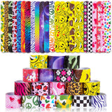 LovesTown Slap Bracelets for Kids, 48 PCS Snap Bracelets Party Favors | Wristbands Bulk for Classroom Prizes Treasure Box, Birthday Exchanging Gifts,Goodies Bag Stuffers Fillers, Carnival Prizes