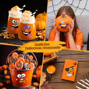 Halloween Mini Pumpkin Decorating Stickers for Kids Toddlers Party Favors | 18 sheets, 36 pack, small, pumpkin face stickers, treat gifts