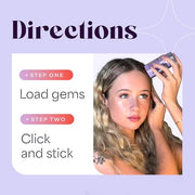 Hally Hair Gem Pen Kit with 240 Stick-On Hair Gems and Stamper Tool | Easy to apply and hair-safe adhesive; a colorful accessories kit for girls and kids that adds instant sparkle.