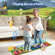 FOKI Floor Piano Mat, Baby & Toddler Toys for 1-3 Year Old Boys & Girls | Sensory Musical Toy with 5 Modes, Dual Volume Controls and 8 Music Cards, Gift-Ready for Birthdays and Christmas