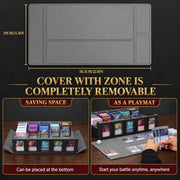 Kabinka 5 Row 3900+ Trading Card Storage Box with Commander Display | MTG Storage Box with Removable Lid Bulk Card Storage for MTG TCG PTCG Sports Card, Top Loaders Storage Box (Black)