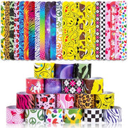 LovesTown Slap Bracelets for Kids, 48 PCS Snap Bracelets Party Favors | Wristbands Bulk for Classroom Prizes Treasure Box, Birthday Exchanging Gifts,Goodies Bag Stuffers Fillers, Carnival Prizes