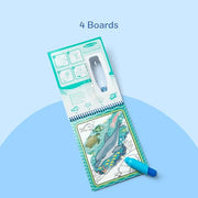 Melissa & Doug On the Go Water Wow! Under the Sea Color-Reveal Activity Pad | 4 Reusable Coloring Boards, Refillable Water Pen, Mess-Free Travel Toys, Arts & Crafts, Preschool Toys for Kids, Ages 3+