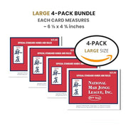 National Mah Jongg League 2026 Mahjong Large Size Cards Four-Pack Bundle - Official Hands and Rules for American Mahjong (Four Large-Size Cards)