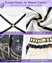 Behufun Girls Halloween Costume, Pop Singer Costume, Top Pants with Purple Braid for Cosplay Birthday Party, 4-12 Years