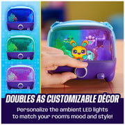 BITZEE Aquarium Interactive Fish Tank Toy & Digital Pet, Ages 5+ | Nurture 30 Virtual Fish, Reacts to Touch, Customize with LED Lights, Screen-Free Responsive Play, Birthday Gift for Kids