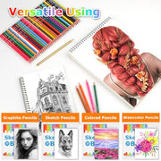 9" x 12" Sketch Book, 2-Pack 50 Sheets Spiral Bound Art Sketchbook Notebook | Acid Free Artist Drawing Book Paper, Art Supplies for Adults Kids, Coloring Book, Sketch Paper for Drawing Coloring Sketching