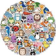 100 Pcs Animal Stickers for Kids, Cute Water Bottle Stickers, Party Favors | Vinyl Waterproof Kid Sticker Pack, Kids Classroom Prizes for Elementary Students, Goodie Bags Stuffers for Kids