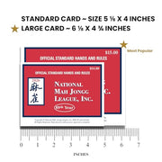National Mah Jongg League 2026 Mahjong Large Size Cards Four-Pack Bundle - Official Hands and Rules for American Mahjong (Four Large-Size Cards)