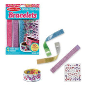 Melissa & Doug Design-Your-Own Bracelets Jewelry Making Craft Kit | DIY Jewelry, 4 Reversible Bracelets, 100+ Gem & Glitter Stickers, Arts & Crafts Activity, Preschool Toys for Kids, Ages 4+