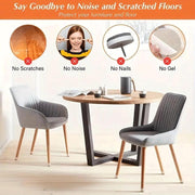 Square Chair Leg Protectors for Hardwood Floor Fits All Shape Chair Mat for Wood and Tile Floors. Chair Leg Universal Cover Elastic Mold