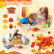 JUNEBRUSHS 150Pcs Fall Mini Erasers, Cute Thanksgiving Erasers Bulk | Mini Erasers for Maple Leaf, Novelty Pencil Erasers Stationery for Classroom Prizes, Homework Rewards, Gifts Party Favors