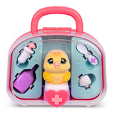 Little Live Pets Ouchies Vet Kit, Chirpy the Chick, Baby Chick Toys | Portable vet case with sticker bandages, glowing cheeks, and 20+ sounds, lights, and reactions, chicken toys