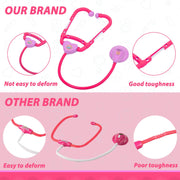 Liberry Toddlers Doctor Kit Toy for Girls Boys Ages 2 3 4 5, Pink | Kids Doctor Playset with Cart, Costume & Stethoscope, Role Play, Pretend Play Medical Toys, Birthday Gift