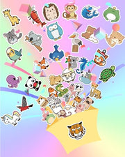 100 Pcs Animal Stickers for Kids, Cute Water Bottle Stickers, Party Favors | Vinyl Waterproof Kid Sticker Pack, Kids Classroom Prizes for Elementary Students, Goodie Bags Stuffers for Kids