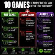 Stickflip How Many Flips can You Throw? | Electronic Flip Challenge Game | Auto-Counting Skill Toy for Kids, Teens & Adults | 10 Games Each with a High Score to Beat | Fun Gift & Party Game Ages 8+