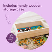 Melissa & Doug Wooden Animal Magnets 20-Piece Set with Storage Box | 20 Wooden Animal Magnets, Fine Motor Sorting Play, Storytelling Pretend Play, Toddler Learning Toys for Kids, Ages 2+