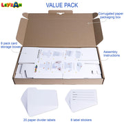 Trading Card Storage Box, 8-Pack 1000 Count Cardboard TCG & Sport Card Box | Trading Card Storage with Divider and Labels, Card Organizer Box for MTG, Magic, Football, Basketball, Game Card Collections