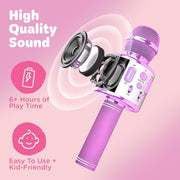 Move2Play, Kids Karaoke Microphone | Includes Pre-Loaded Songs & Bluetooth | Kids Birthday Party Gift | Toy for All Ages 2, 3, 4, 5, 6+ Year Old Girls, Boys & Toddlers