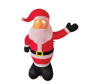 ANIMAT3D SanTek Claus Inflatable Talking Animated 7 Foot Santa Claus with Built in Projector & Speaker Plug'n Play for Outdoor Use