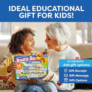 Montessori Busy Book & Preschool Learning Workbook for Toddlers Ages 3-5 | Preassembled Quiet Activity Book - Educational Travel Toy - Toys and Gifts for Kids