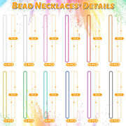 Huskein Bead Necklace, 120PCS Mardi Gras Beads, 33" Colorful Mardi Gras Beads Necklaces, Women Men Party Costume Accessories Parade Throws Bulk Party Favors for Christmas Pirate Carnival