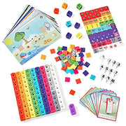 hand2mind Numberblocks 1-10 MathLink Cubes Activity Set, Ages 3+ | Linking Cubes, Numberblocks Activity Set, Preschool and Kindergarten Learning Activities, For Kids Ages 3, 4, 5, 6, 7