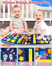 Gojmzo Busy Board Montessori Toys for Toddler Boy Girl Gifts Busy Book | Sensory Toys, Airplane Car Travel Toy, Learning Educational Toys, Activity Book, Toddler Activities, Fine Motor Skills