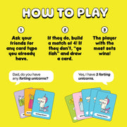 Do You Have Any Farting Unicorns? A Silly Go Fish Card Game | Ages 4+ | 52 Cards, 2-6 Players, Kids Birthday Parties, Classroom Fun, Playdates, Family Card Game, Quick & Portable Card Game