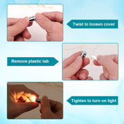 10pcs Mini Led Lights for Craft, Tiny Small Led Light with 15pcs batteries | Battery Powered Balloon Mini Spot for Paper Lantern Party Decoration Micro Miniature Dollhouse Accessories (Warm White Light)