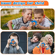 Seckton Upgraded Kids Selfie Camera, HD Digital Video Camera-Navy Blue | Christmas Birthday Gifts for Boys Age 3-9, Toddler Camera with Dual Lens, SD Card, Lanyard, Shockproof, Portable Creative Toy