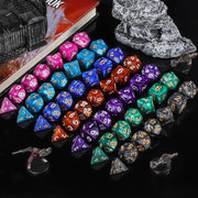 QMay 7 Sets Polyhedral Dice - 49 Pcs (7 X 7) DND Dice + 7 Drawstring Bags | 7 Colors D4 D6 D8 D10 D% D12 D20, Great for Dungeons&Dragons, MTG, Role Playing Table Games, Dice Goblins, RPG Players & DMs