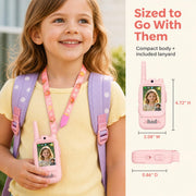 Video Walkie Talkies for Kids, 2 Pack Rechargeable with Screen | No WiFi Auto Pairing, Voice Changer | Indoor Outdoor Toys for Camping & Birthday Gifts for Boys Girls Ages 3-12, 500m Range