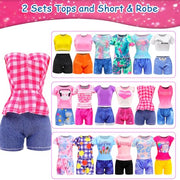 10 Sets Doll Clothes Hooded Sports Suit Tops and Pants for 11.5 inch Dolls | Tracksuit Set, Sportswear, Sports Clothes, Activewear, Running Apparel, Casual Outfits