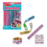 Melissa & Doug Design-Your-Own Bracelets Jewelry Making Craft Kit | DIY Jewelry, 4 Reversible Bracelets, 100+ Gem & Glitter Stickers, Arts & Crafts Activity, Preschool Toys for Kids, Ages 4+