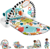 Fisher-Price Glow and Grow Kick & Play Piano Gym, Blue | Baby Playmat, 10 Linkable Toys, Removable Piano, Musical Learning Toy, Developmental Activities for Newborns 0+ Months