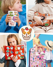 100 Pcs Animal Stickers for Kids, Cute Water Bottle Stickers, Party Favors | Vinyl Waterproof Kid Sticker Pack, Kids Classroom Prizes for Elementary Students, Goodie Bags Stuffers for Kids