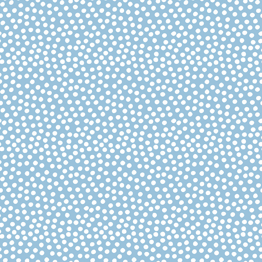 Dear Sweethearts Irregular Polka Dots Yardage – Blue | American Jane | In Stock