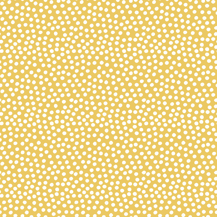 Dear Sweethearts Irregular Polka Dots Yardage – Yellow | American Jane | In Stock