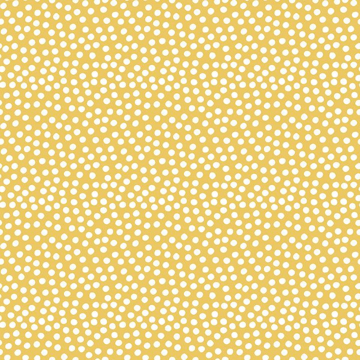Dear Sweethearts Irregular Polka Dots Yardage – Yellow | American Jane | In Stock