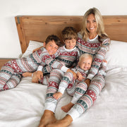 Christmas Print Matching Family Christmas Pajamas-Dog Pajamas Included