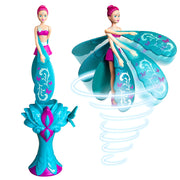Sky Dancers Flying Doll, Pull-String Toy, No Batteries, Turquoise Twinkle | Really flies; Pull-string powered; No batteries; Indoor/outdoor play; Screen-free fun; Ages 6+, retro