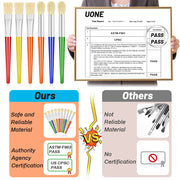 10Pcs Paint Brushes for Kids, Anezus Kids Paint Brushes Toddler Large Chubby Brushes Round and Flat Preschool Painting Brushes for Washable Paint Acrylic Paint