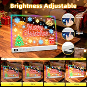 Lumiboard Led Drawing Board with 13 Light Effects, 16" Rechargeable Glow Doodle LED Note Board with Colors, Neon Light Up Drawing Tablet Gifts for Kids for Easter Birthday Christmas Gift Ideas