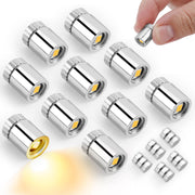 10pcs Mini Led Lights for Craft, Tiny Small Led Light with 15pcs batteries | Battery Powered Balloon Mini Spot for Paper Lantern Party Decoration Micro Miniature Dollhouse Accessories (Warm White Light)