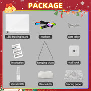 Lumiboard Led Drawing Board with 13 Light Effects, 16" Rechargeable Glow Doodle LED Note Board with Colors, Neon Light Up Drawing Tablet Gifts for Kids for Easter Birthday Christmas Gift Ideas